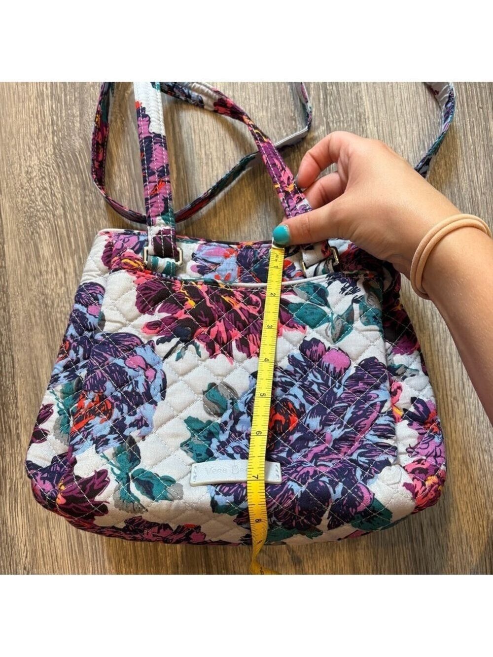 Vera Bradley Purple and Blue Crossbody Bag with Floral Design - Picture 8 of 8